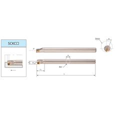 Державка расточная S08K-SCKCR06 SAB-T