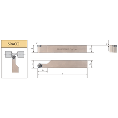 Державка для наружного точения SRACR1616H10 SAB-T
