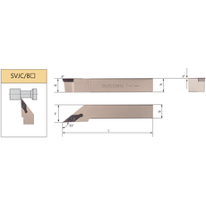 Державка для наружного точения SVJCL1010H11 SAB-T