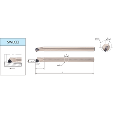 Державка расточная S08K-SWLCL04 SAB-T