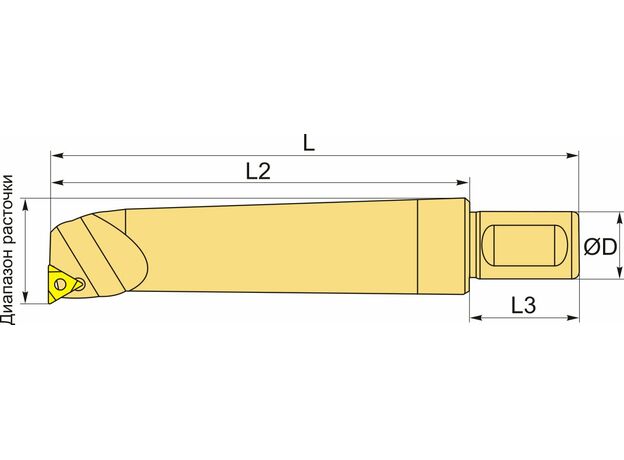 Державка для расточки SBJ1610-40L, изображение 2