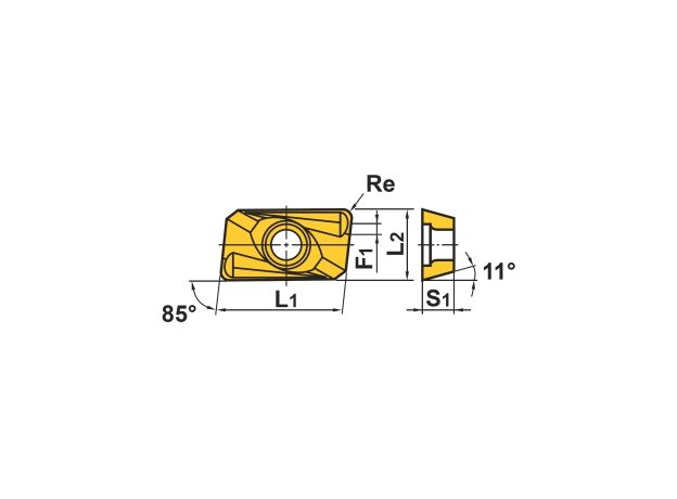 Пластина для фрез APMT1135PDER-LT25, изображение 2