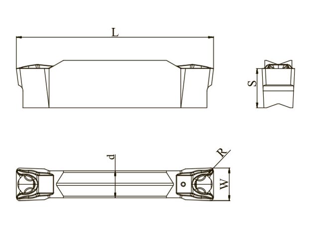 Пластина для отрезки и точения канавок GZD4004-FG-GS3125, изображение 2