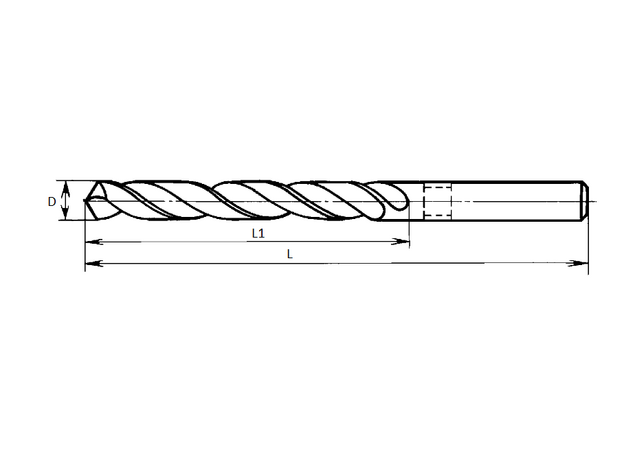 Сверло с цилиндрическим хвостовиком 6,4x97x148 А1 Р6М5 ГОСТ 886-77, изображение 2