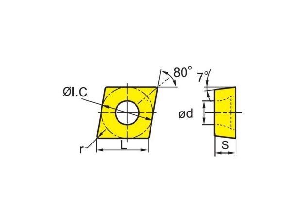 Пластина токарная CCMT09T304-MP-SF6018, изображение 2