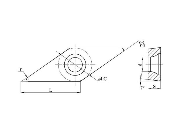 Пластина токарная VCMT110308-SF6018, изображение 2