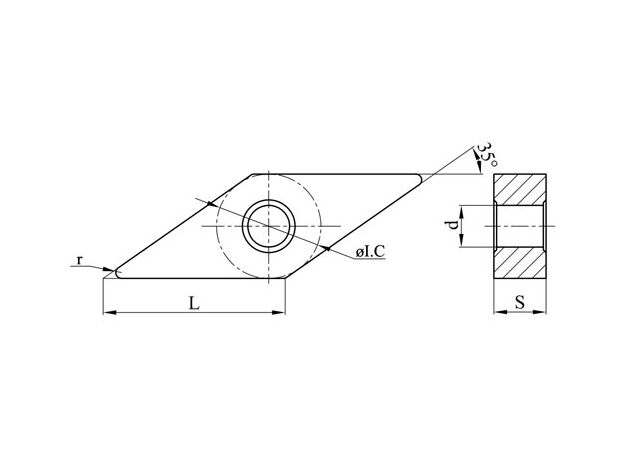 Пластина токарная VNMG160404-HA-S10, изображение 2