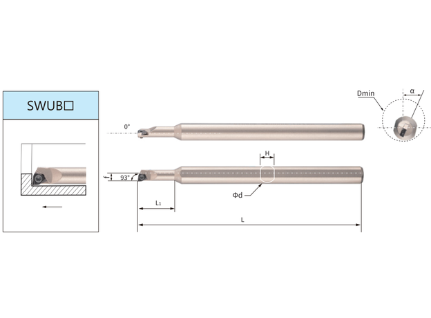 Державка расточная S1005K-SWUBR06 (S05K-SWUBR06-10) SAB-T