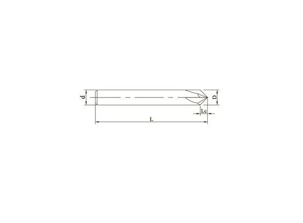 Фреза для снятия фаски 10.0*60* TiAlN z-4 (PMK), изображение 2