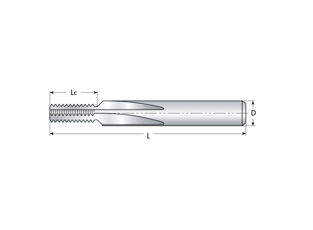 Резьбофреза твердосплавная M16*1.5  12d1*28L1*12D*75L, изображение 2