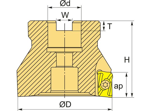 фреза торцевая насадная BAP400R-200-60-10T, изображение 2