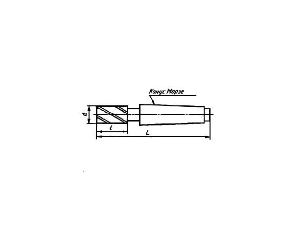 Фреза концевая с к.х. ФКЛЕГП d 20*45*155 z-2 Р6М5 КМ3 (без центр. отверст.), изображение 2