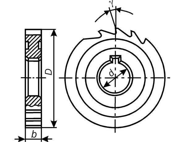 Фреза дисковая пазовая 50х6х16 Р12 z-14, изображение 2
