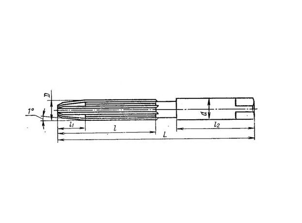 Развертка ручная d 8,0*60*180 Н8 Р9К5, изображение 2