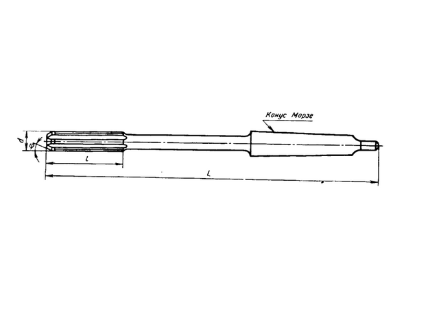 Развертка машинная с к. х. d 11,0 №1 Р6М5, изображение 2