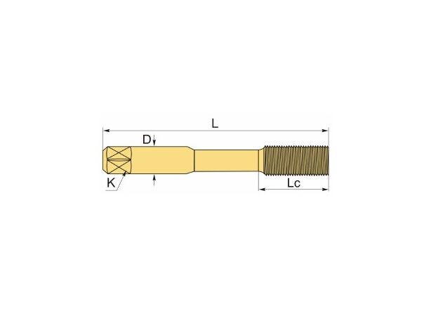 Метчик (раскатник) М10x1,0 H2 HSS TIN (BWiN), изображение 2