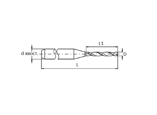 Сверло для печатных плат 0.45x7x27 хв. 1.2 ВК6МФ (9252300-4094), изображение 2
